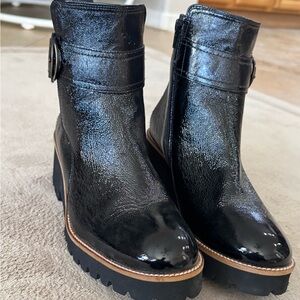 Paul Green Shiny Black Ankle Boots